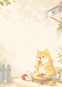 Lemon Shiba Apple Waffle Porch