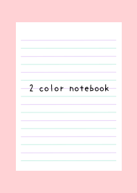 2 COLOR NOTEBOOK-PURPLE&GREEN-PINK