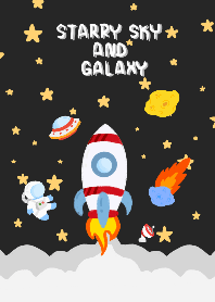 Starry sky and galaxy