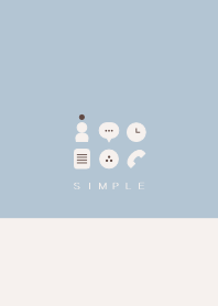 シンプル（beige blue))V.176