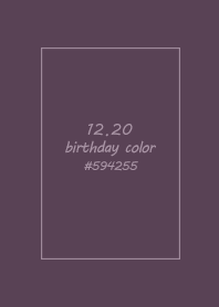birthday color - December 20
