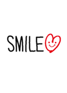 Smile - white x heart-