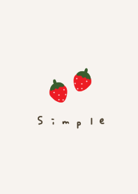 strawberry. off white.