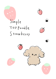 簡單的 玩具貴賓犬 草莓 白灰