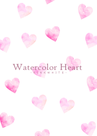 Watercolor Heart-PINKWHITE 9