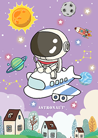 Astronaut/Travel by Plane/purple