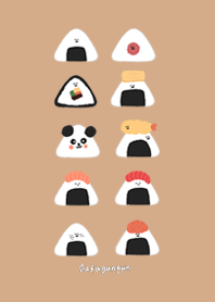 Cute rice ball -beige
