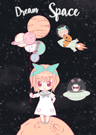 Hanako in space dream galaxy girl