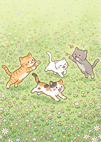 Kitties in The Wildflower Meadow:Mint