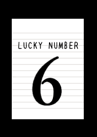 LUCKY NUMBER 6 NOTEBOOKj-BLACK
