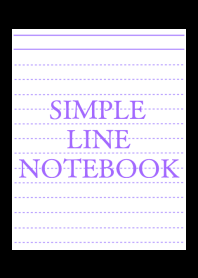 SIMPLE PURPLE LINE NOTEBOOK/BLACK/WHITE