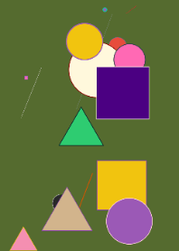 Dark Olive Vibrant Geometric