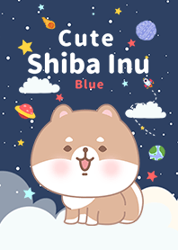 浩瀚宇宙 寶貝柴犬 藍