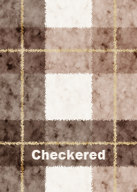 Blanket checkered(beige&brown)