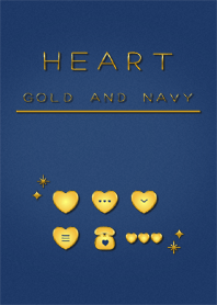 HEART GOLD AND NAVY