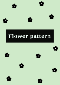 flower pattern #green black