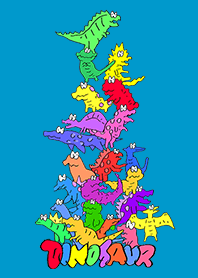 Dinosaur toy tree tower/blue.