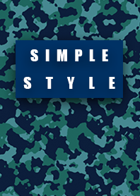 Simple style blue camouflage pattern
