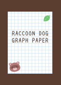 RACCOON DOG GRAPH PAPER-DEEP BROWN