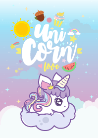 ยูนิคอร์น คิวตี้ สีอัญชัน