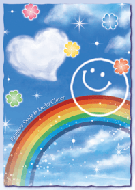 Rainbow Smile Lucky Clover 2 Line Theme Line Store