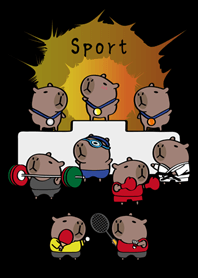 水豚運動會！(純黑色)