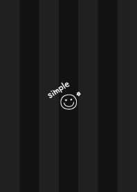 Smile Flower =Black= Stripe