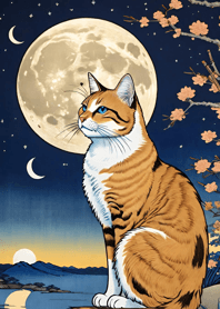 Cat under the Moon 2C391a