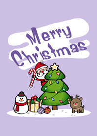 可愛聖誕節派對(紫色)