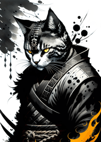 Ink wash cat samurai 367c68