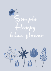 simple Happy blue flower