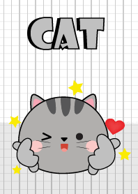 Minamal Gray Cat Theme