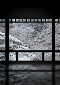 Winter Japanese garden[panorama]