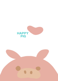 happy pink pig