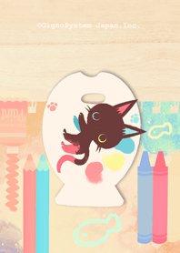 The cat which draws a picture