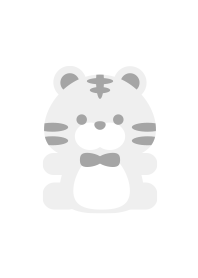Cute Tiger Simple white