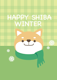 HAPPY SHIBA WINTER -green-