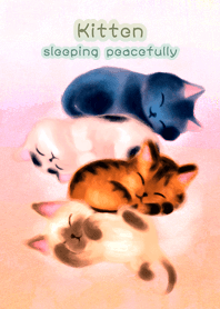 Kitten sleeping peacefully