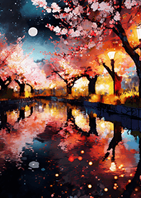 美しい夜桜の着せかえ#2101