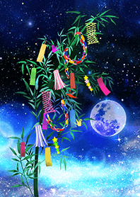 願い事が叶う✨天の川と満月が美しい七夕