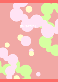 Pulsating yellow green and pink on red