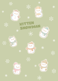 cute Cats Snowman._brown