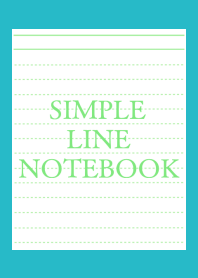 SIMPLE GREEN LINE NOTEBOOK-TURQUOISE