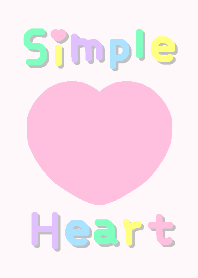 Simple heart pink x pastel