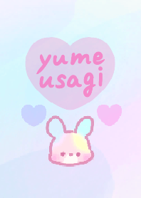 Dreamy rabbit pastel colors