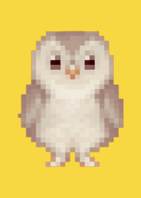 フクロウのドット絵のきせかえ Yellow 01