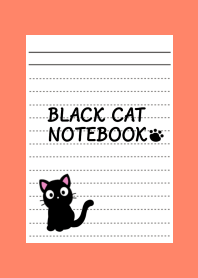 BLACK CAT NOTEBOOK-APRICOT COLORj