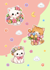 Pop Meow Green & Pink.w