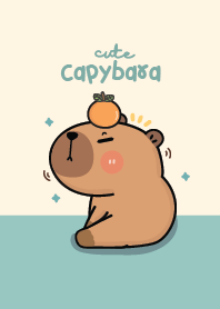 Capybara cute : blue