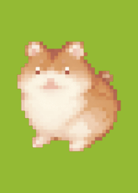Hamster Pixel Art Theme  Green 03